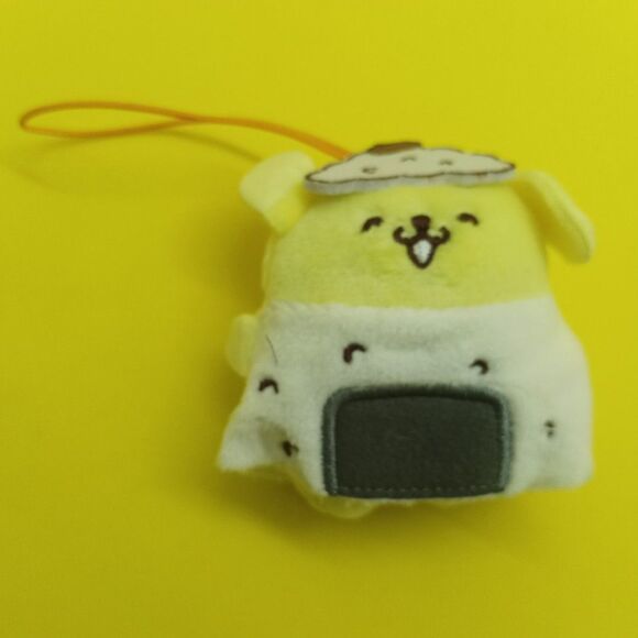 Sanrio pompompurin onigiri  mini plush keychain - Picture 2 of 10